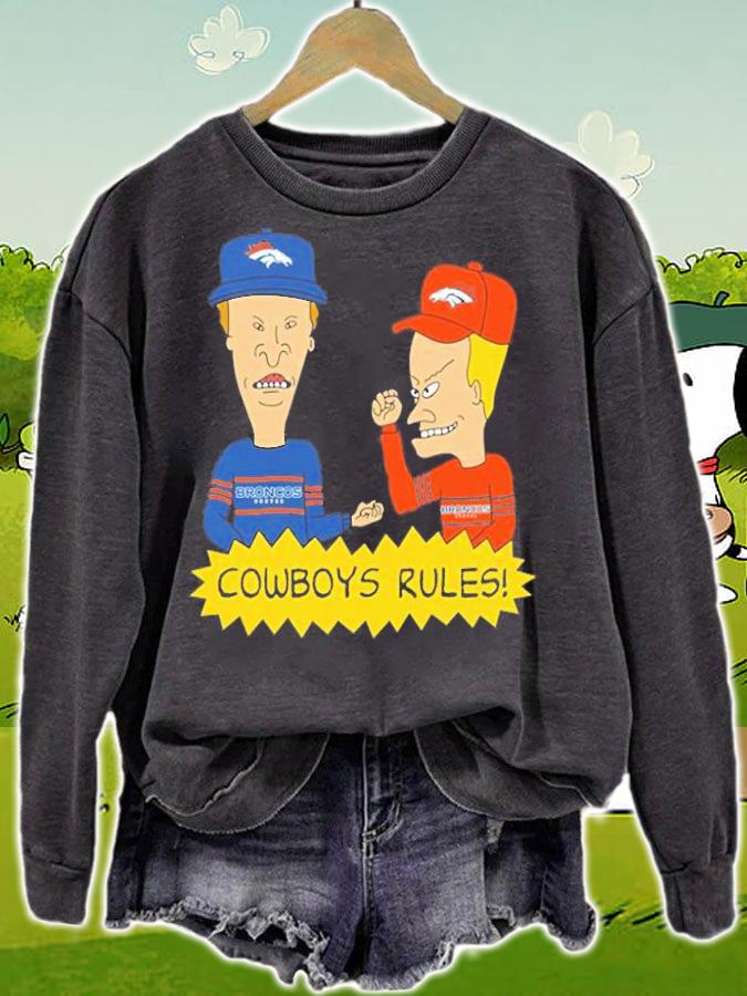 Beavis and Butt-Head Denver Broncos Rules NFL T-Shirt t-shirt sweatshirt