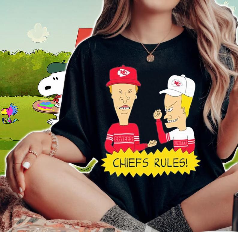 Beavis and Butt-Head Kansas City Chiefs Rules NFL T-Shirt t-shirt woman shirt