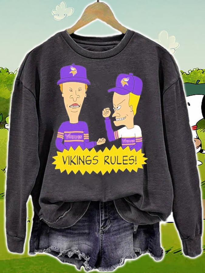 Beavis and Butt-Head Minnesota Vikings Rules NFL T-Shirt t-shirt sweatshirt