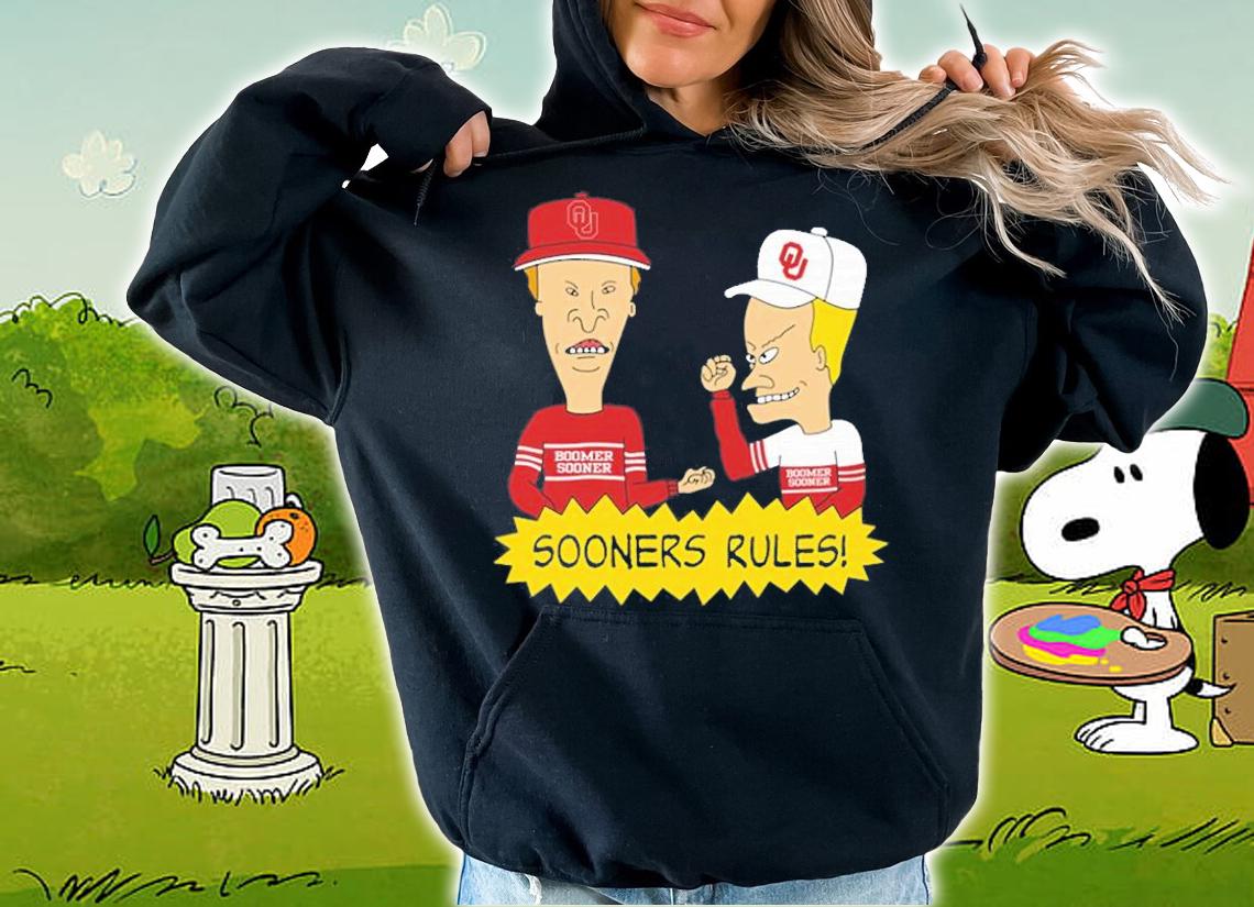 Beavis and Butt-Head Oklahoma Sooners Rules NCAA T-Shirt t-shirt hoodie
