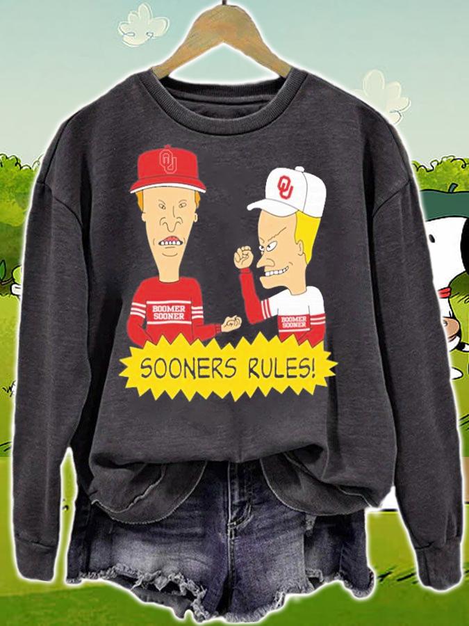 Beavis and Butt-Head Oklahoma Sooners Rules NCAA T-Shirt t-shirt sweatshirt