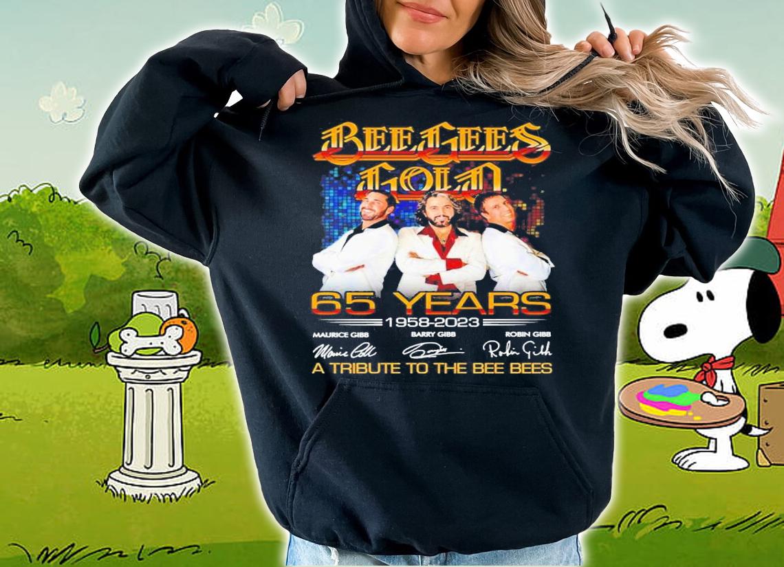 Bee Gees Gold 65 Years 1968-2023 Signatures A Tribute To The Bee Bees Shirt t-shirt hoodie