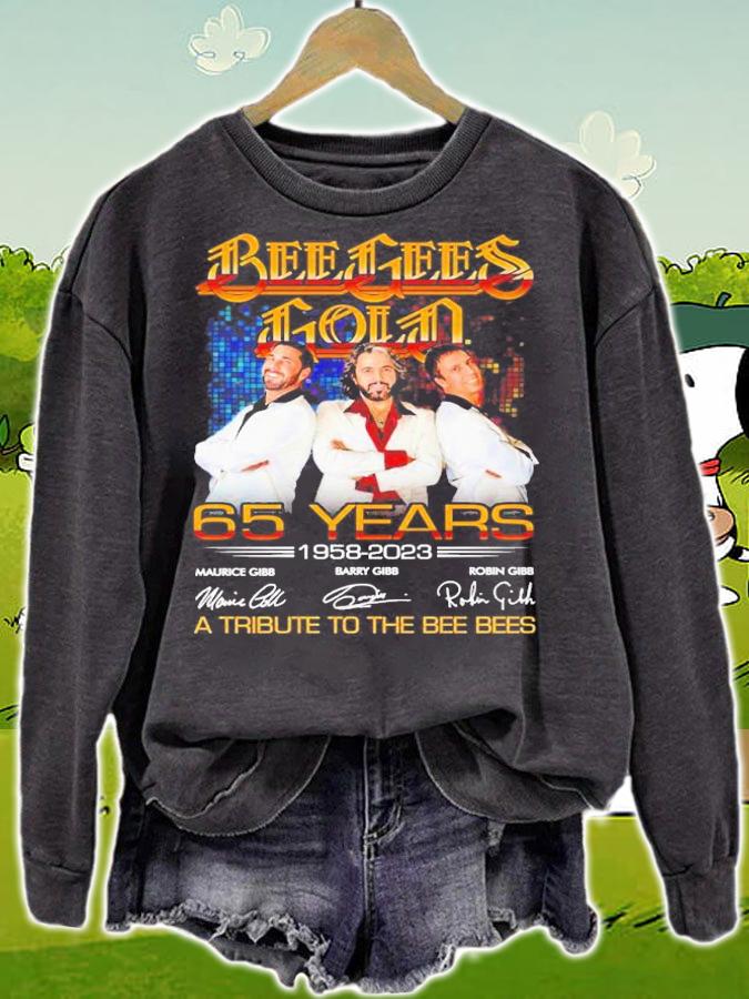 Bee Gees Gold 65 Years 1968-2023 Signatures A Tribute To The Bee Bees Shirt t-shirt sweatshirt