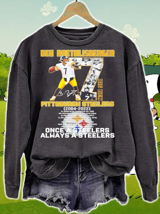 Ben Roethlisberger Pittsburgh Steelers 2004-2022 signature shirt t-shirt sweatshirt