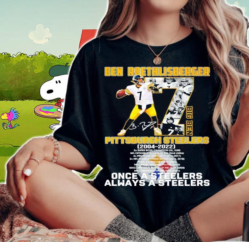 Ben Roethlisberger Pittsburgh Steelers 2004-2022 signature shirt t-shirt woman shirt