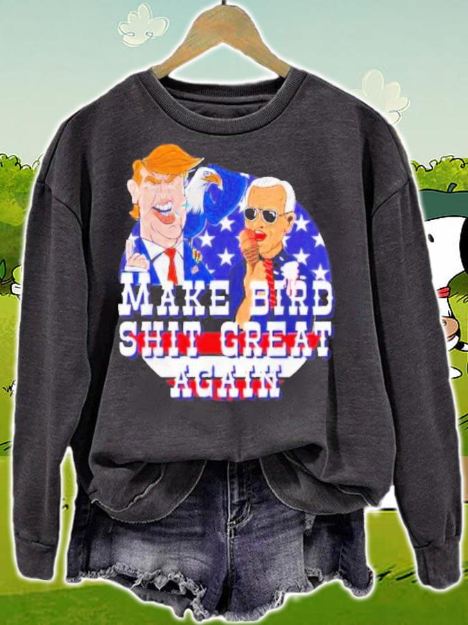 Biden Bird Poop Trump Eagle Bird Make Bird Shit Great Again Shirt t-shirt sweatshirt