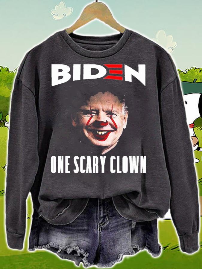 BIDEN ONE SCARY CLOWN Dark t-shirt sweatshirt