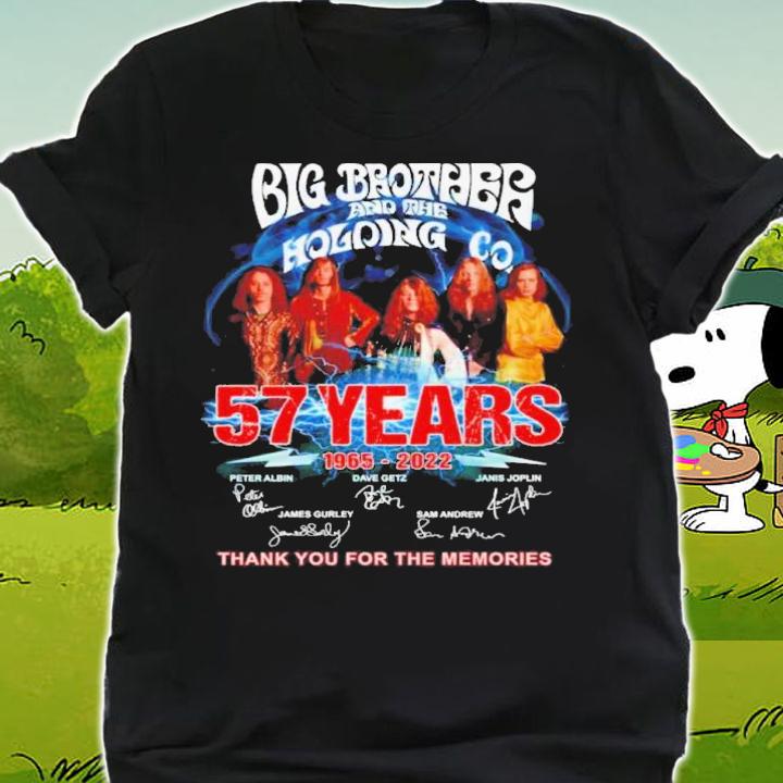 Big Brother And The Holding Company 57 Years 1965-2022 Signatures Thank You For The Memories t-shirt shirt