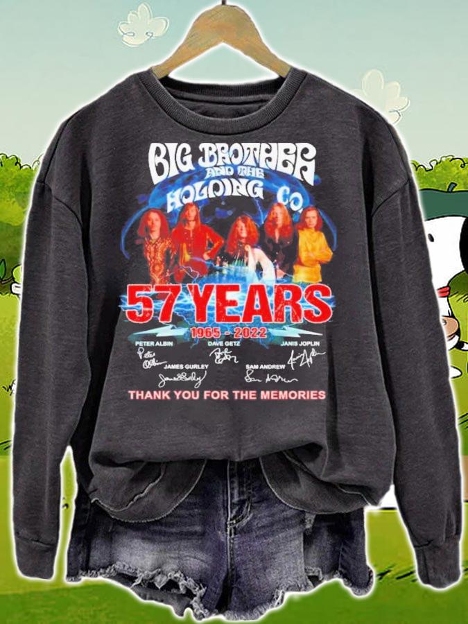 Big Brother And The Holding Company 57 Years 1965-2022 Signatures Thank You For The Memories t-shirt sweatshirt