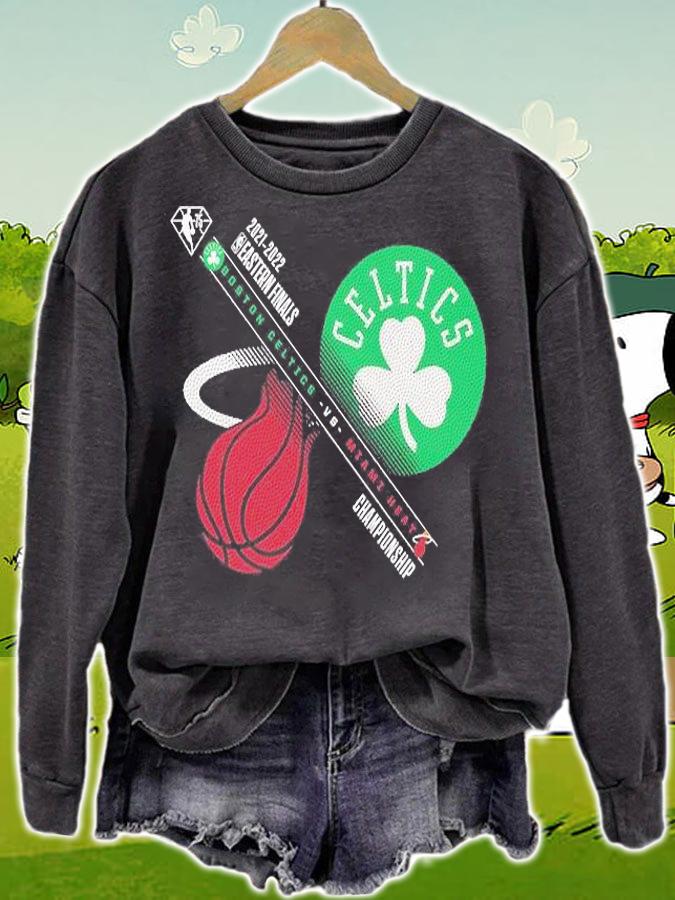 Boston Celtics vs. Miami Heat 2022 NBA Playoffs Eastern Conference Finals Matchup Dual Purpose T-Shirt t-shirt sweatshirt