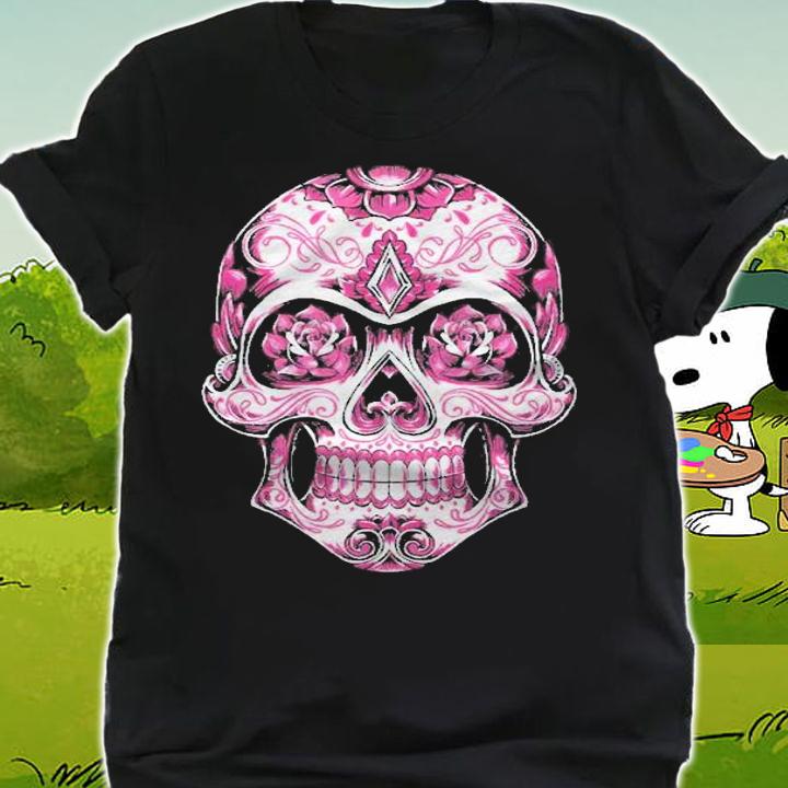 Breast Cancer Shirt Pink Sugar Skull shirt t-shirt shirt
