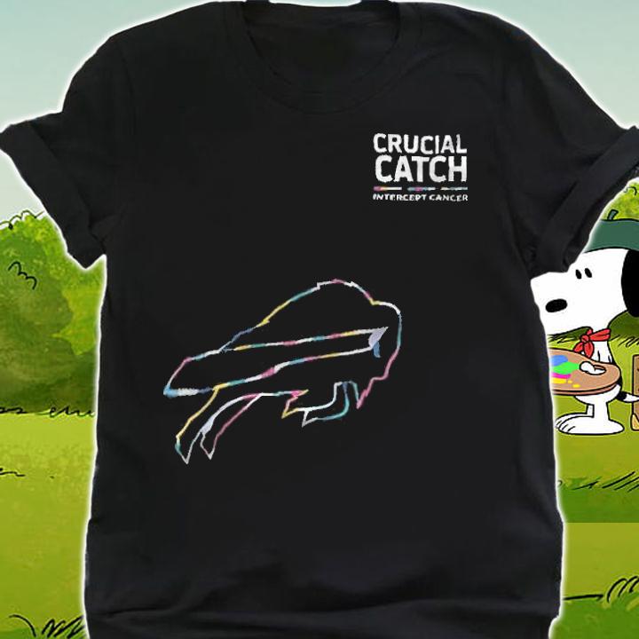 Buffalo Bills football team crucial catch intercept cancer T-shirt t-shirt shirt