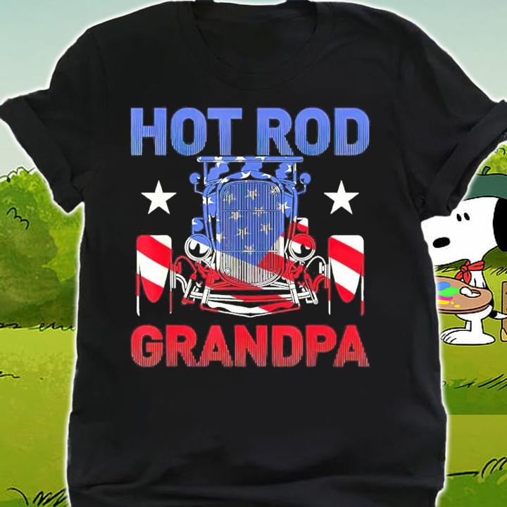 Hot Rod Grandpa American Flag Shirt t-shirt shirt
