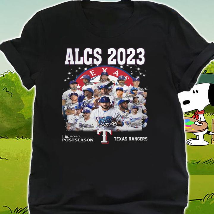 ALCS 2023 Postseason Texas Rangers Signatures t-shirt shirt