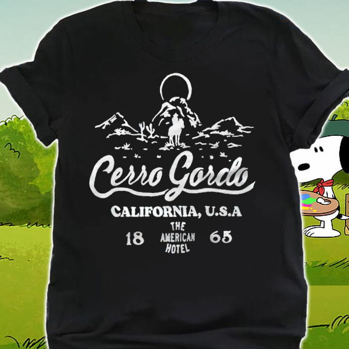 Cerro Gordo California Usa the American hotel 1865 T-shirt t-shirt shirt
