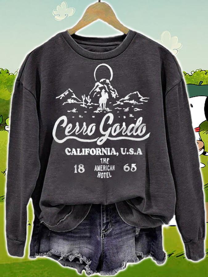 Cerro Gordo California Usa the American hotel 1865 T-shirt t-shirt sweatshirt