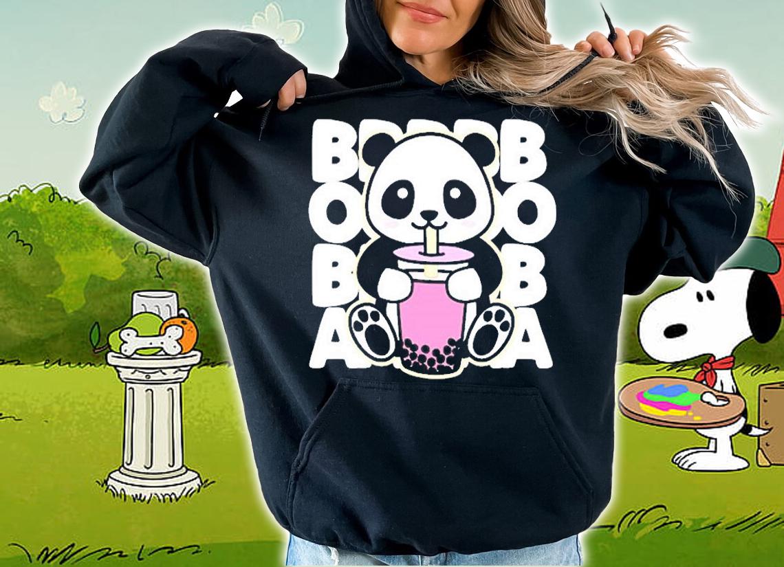 Kawaii Boba Tea Cute Anime Panda Kawaii Bubble Tea Drink T-Shirt t-shirt hoodie