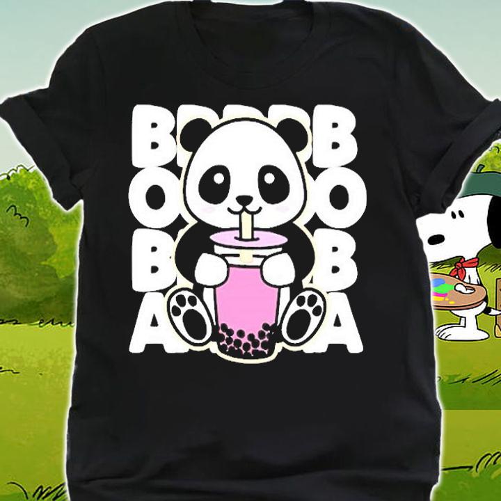 Kawaii Boba Tea Cute Anime Panda Kawaii Bubble Tea Drink T-Shirt t-shirt shirt