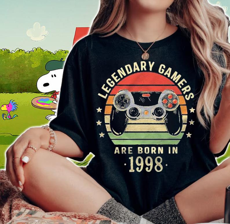 Legendary Gamers Are Born In 1998 Gaming Gifts 23Rd Birthday Shirt t-shirt woman shirt