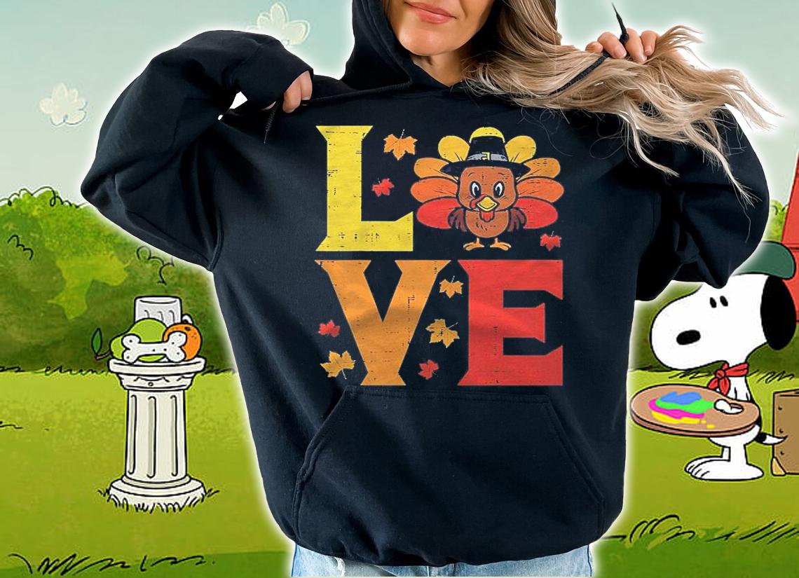 Love Pilgrim Turkey Day Cute Thanksgiving Fall Autumn Gift Shirt t-shirt hoodie