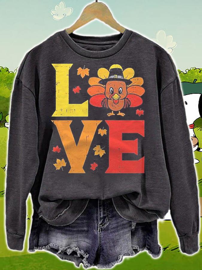 Love Pilgrim Turkey Day Cute Thanksgiving Fall Autumn Gift Shirt t-shirt sweatshirt