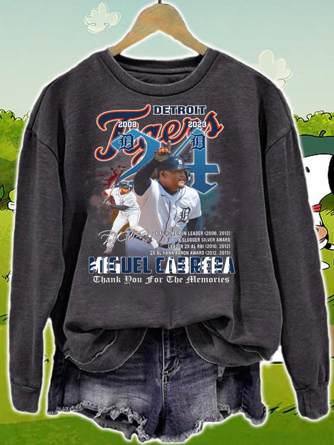 Miguel Cabrera Detroit Tigers 2008 2023 Signature Thank You For The Memories t-shirt sweatshirt