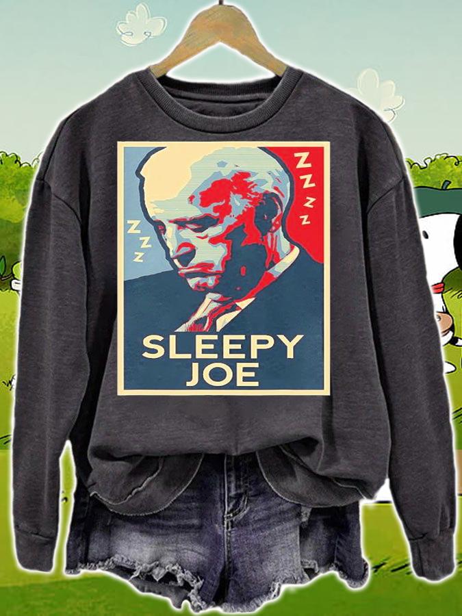 Sleepy Joe Biden Fun Political Speeches, Protests, Campaign Poster Vintage T-Shirt t-shirt sweatshirt