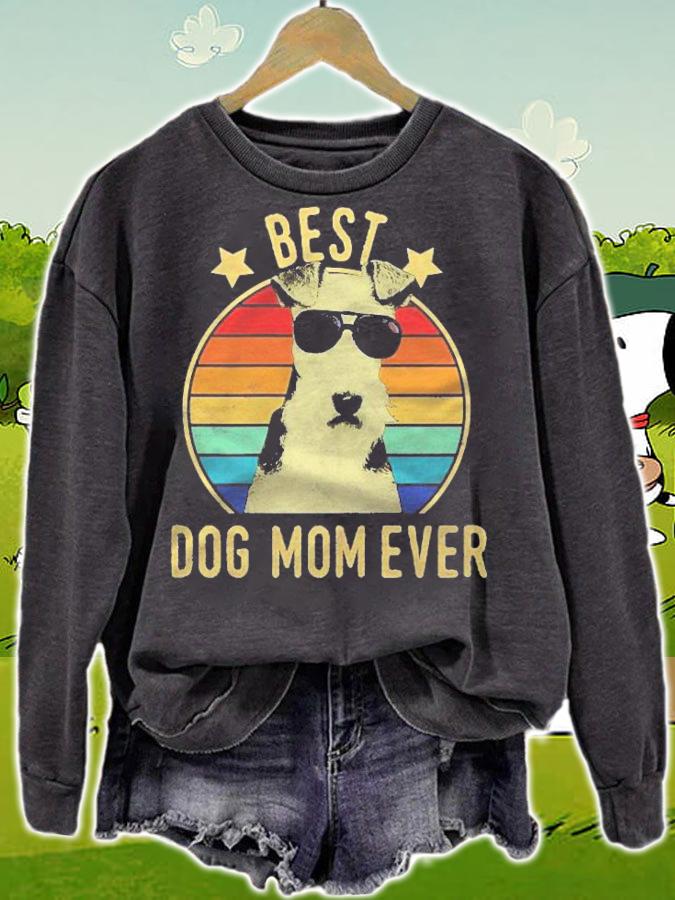 Womens Best Dog Mom Ever Wire Fox Terrier Mothers Day Gift Shirt t-shirt sweatshirt