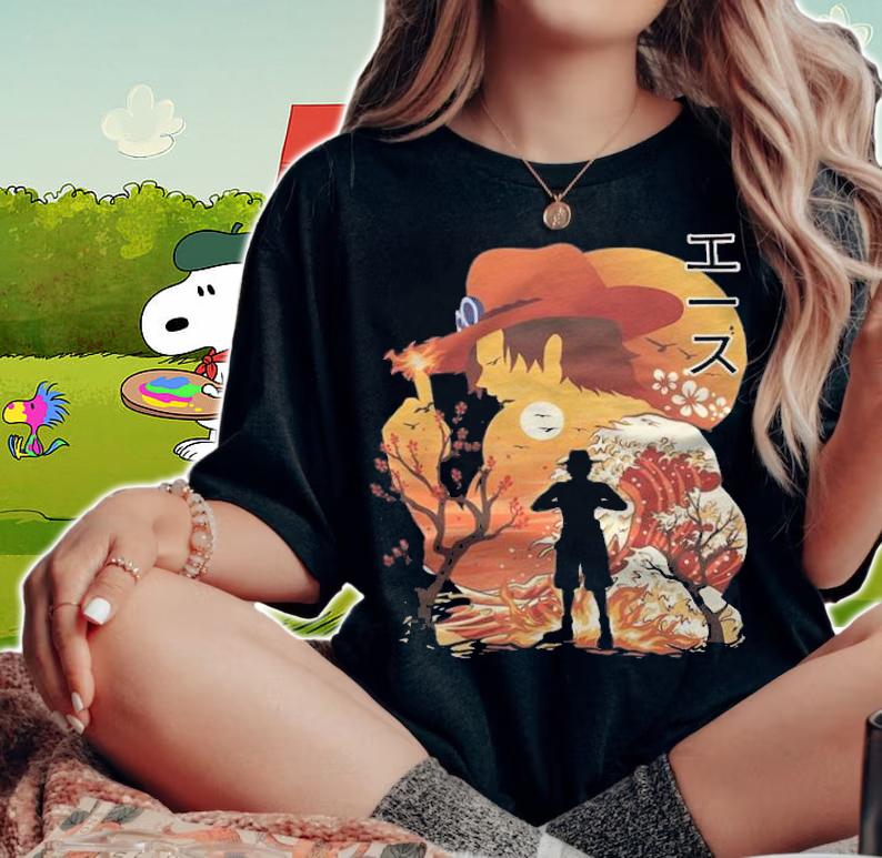 One Piece Portgas D. Ace Japanese style T-shirt t-shirt woman shirt