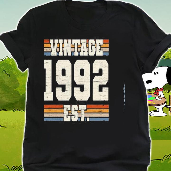 Retro 29 Years Old Vintage 1992 Established 29Th Birthday T-shirt t-shirt shirt