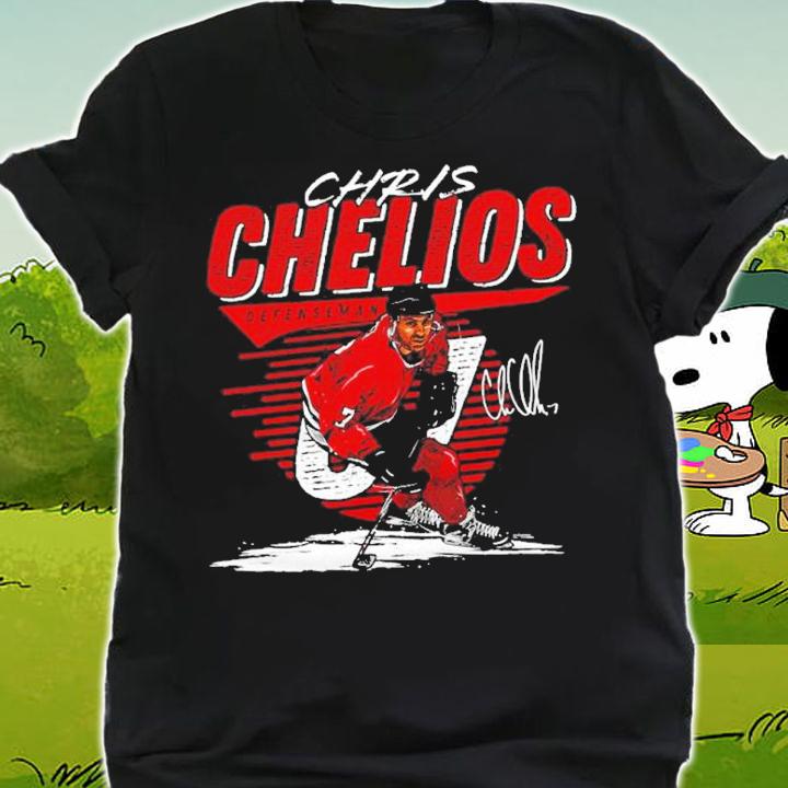 Chris Chelios Chicago Comet Hockey Signatures Shirt t-shirt shirt