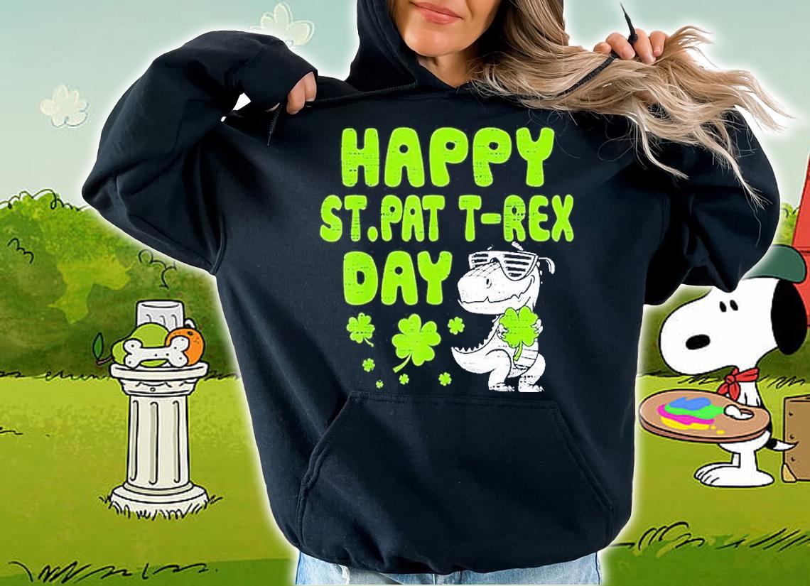 Happy St Pat T-Rex Day Dino T-Shirt t-shirt hoodie