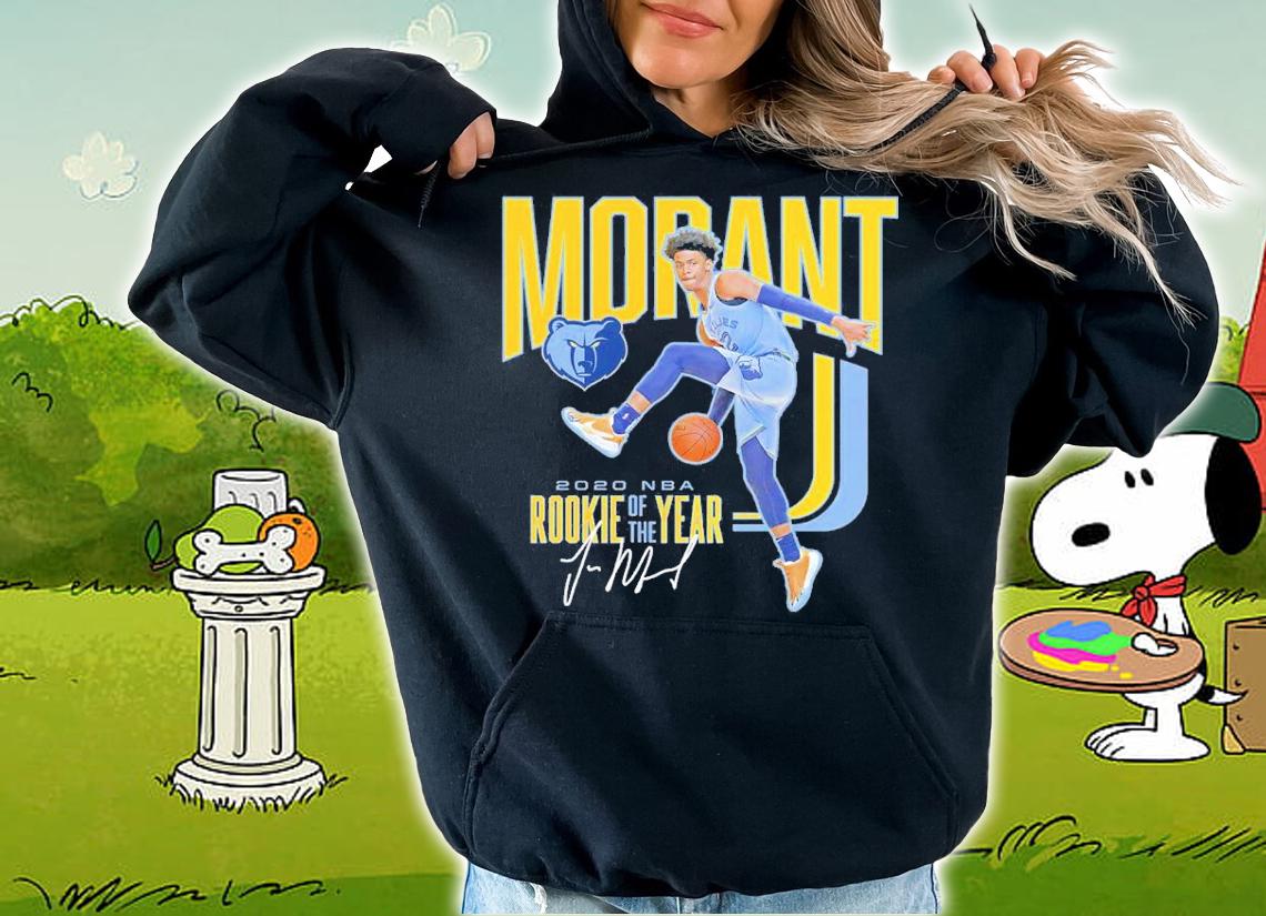 Ja Morant Memphis Grizzlies Basketball 2020 NBA Rookie Of The Year Shirt t-shirt hoodie