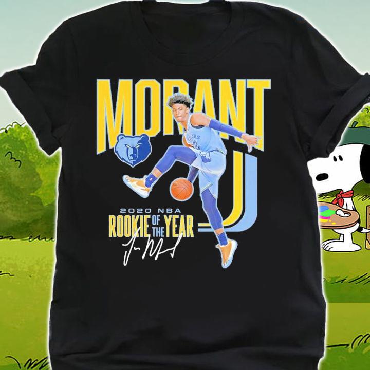 Ja Morant Memphis Grizzlies Basketball 2020 NBA Rookie Of The Year Shirt t-shirt shirt