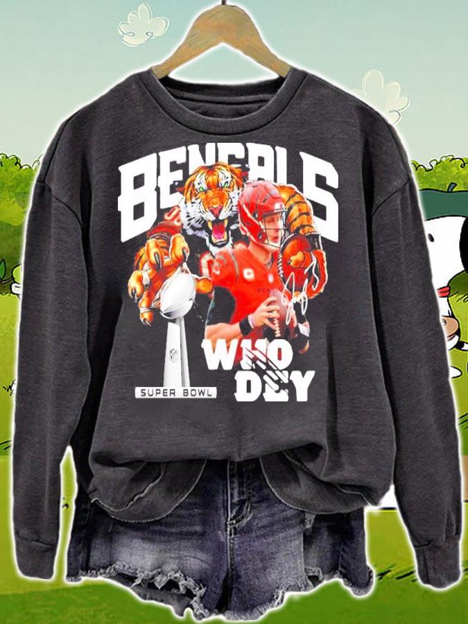 Joe Burrow Cincinnati Bengals Super Bowl Who Dey Signature Shirt t-shirt sweatshirt