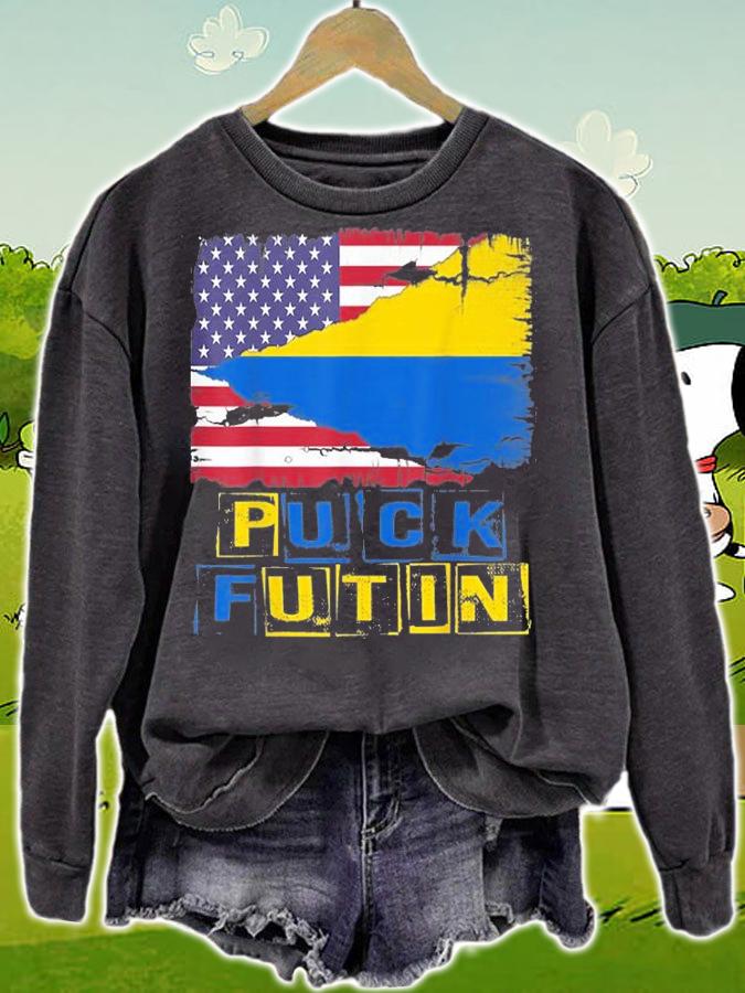 Puck Futin Meme I Stand With Ukraine Ukrainian T-Shirt t-shirt sweatshirt