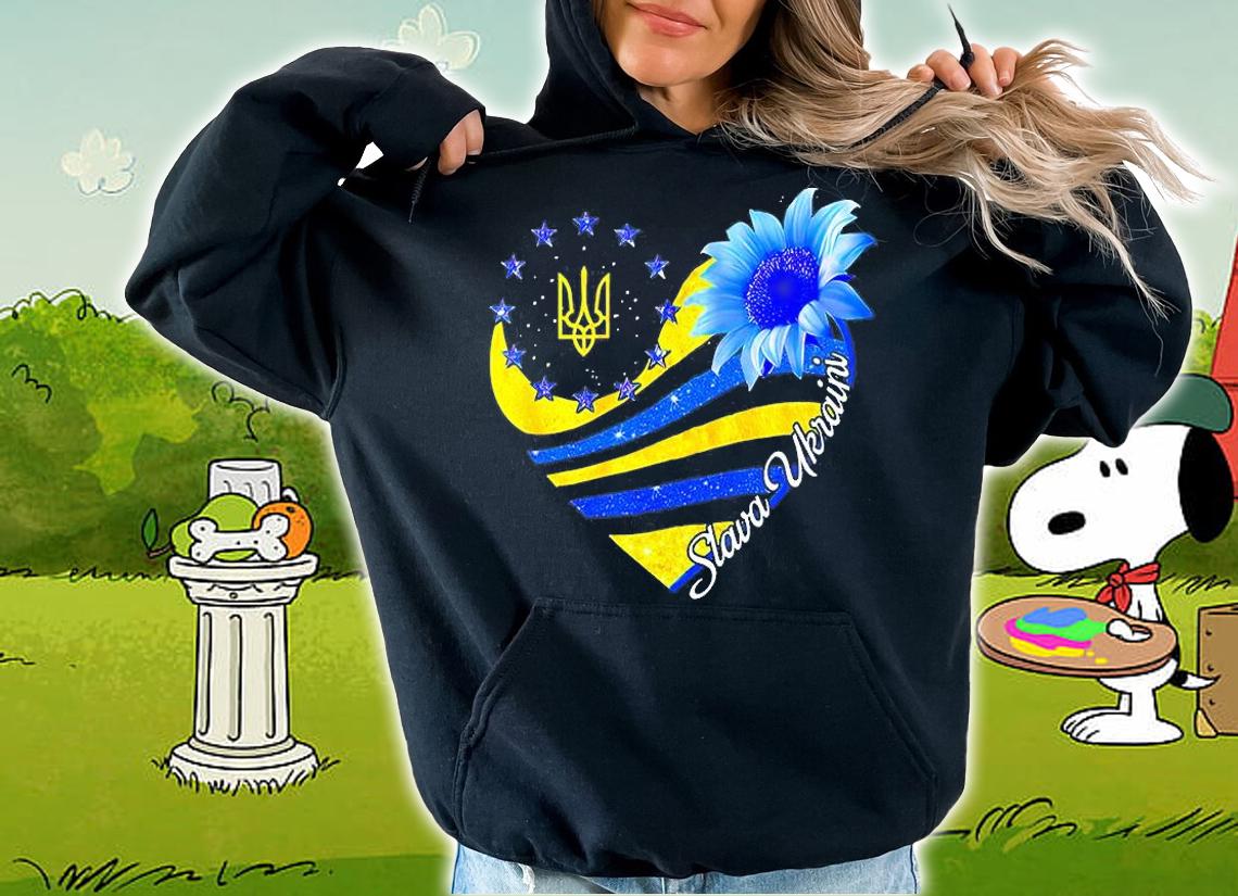 Sunflower Slava Ukraini Ukrainian Flag I Stand With Ukraine Love Ukraine T-Shirt t-shirt hoodie