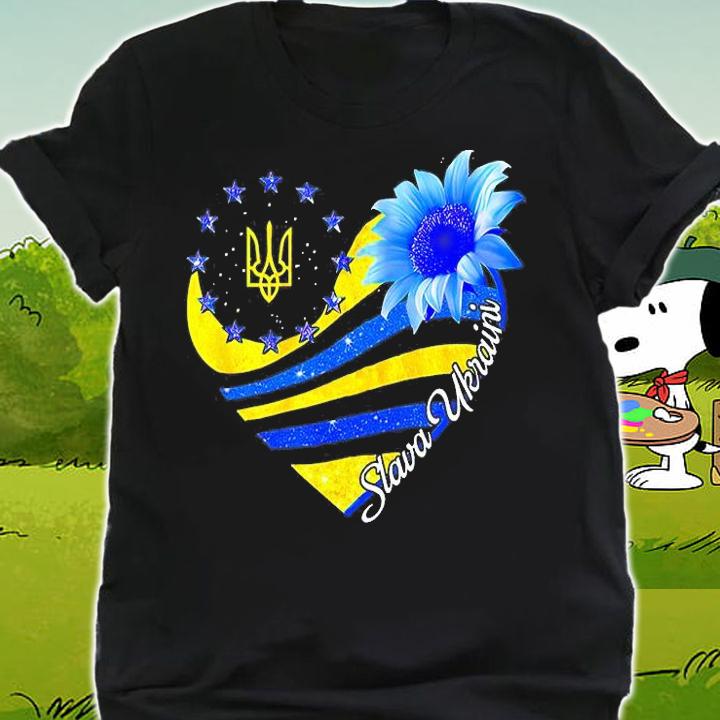 Sunflower Slava Ukraini Ukrainian Flag I Stand With Ukraine Love Ukraine T-Shirt t-shirt shirt