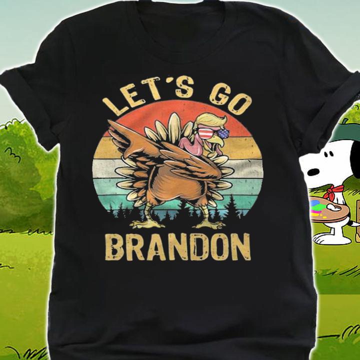 Dabbing Turkey Trump LetS Go Brandon Conservative T-Shirt t-shirt shirt