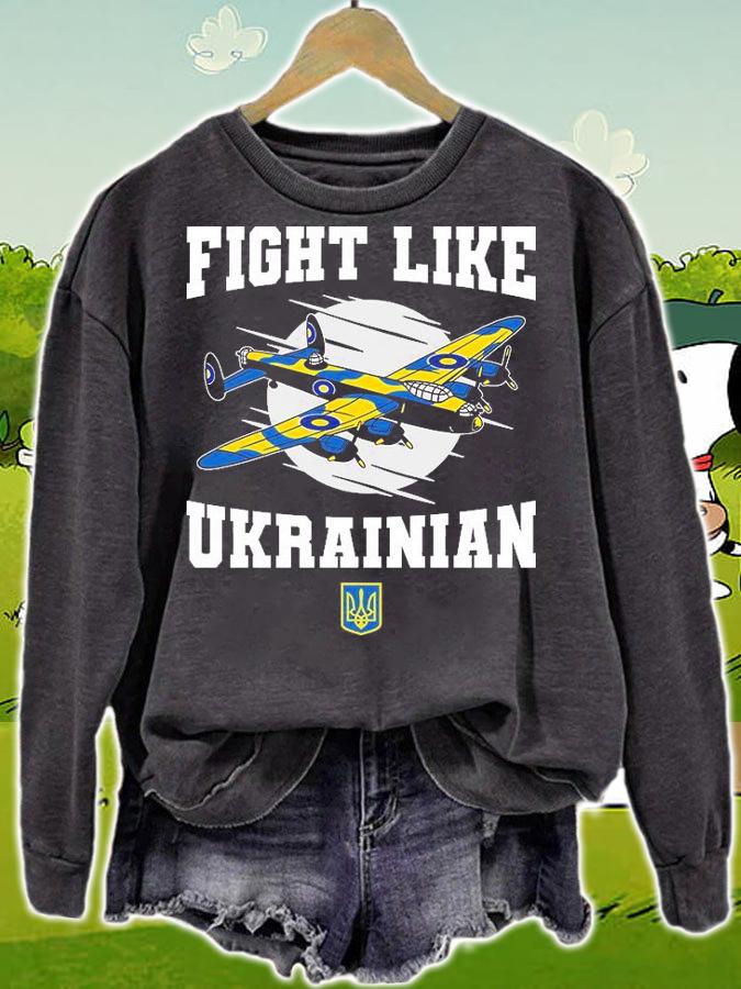 Fight Like Ukrainian I Stand With Ukraine Support T-Shirt t-shirt sweatshirt