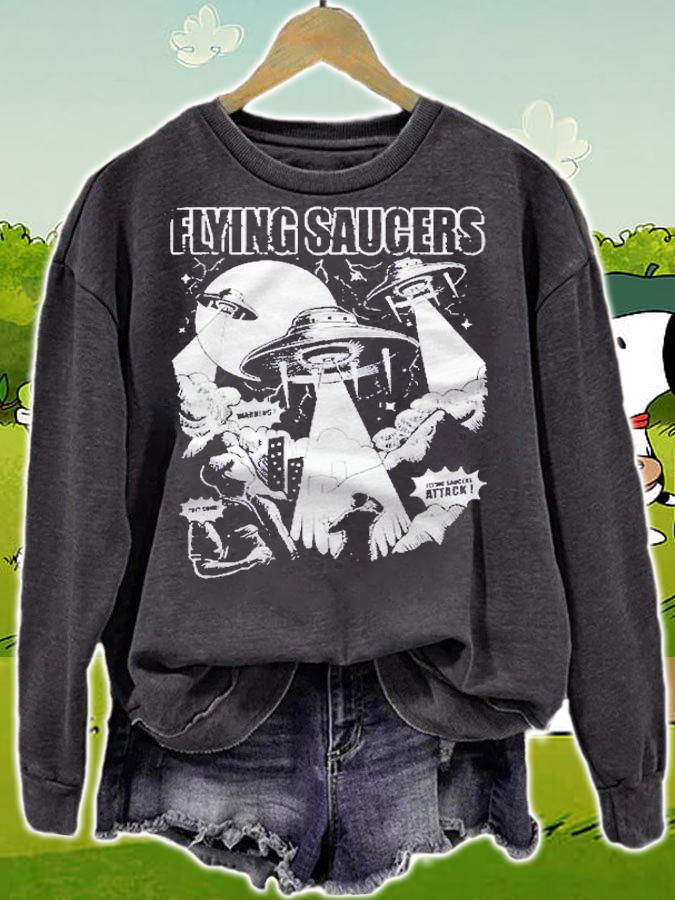 Flying Saucers Gift Alien Invasion Shirt t-shirt sweatshirt
