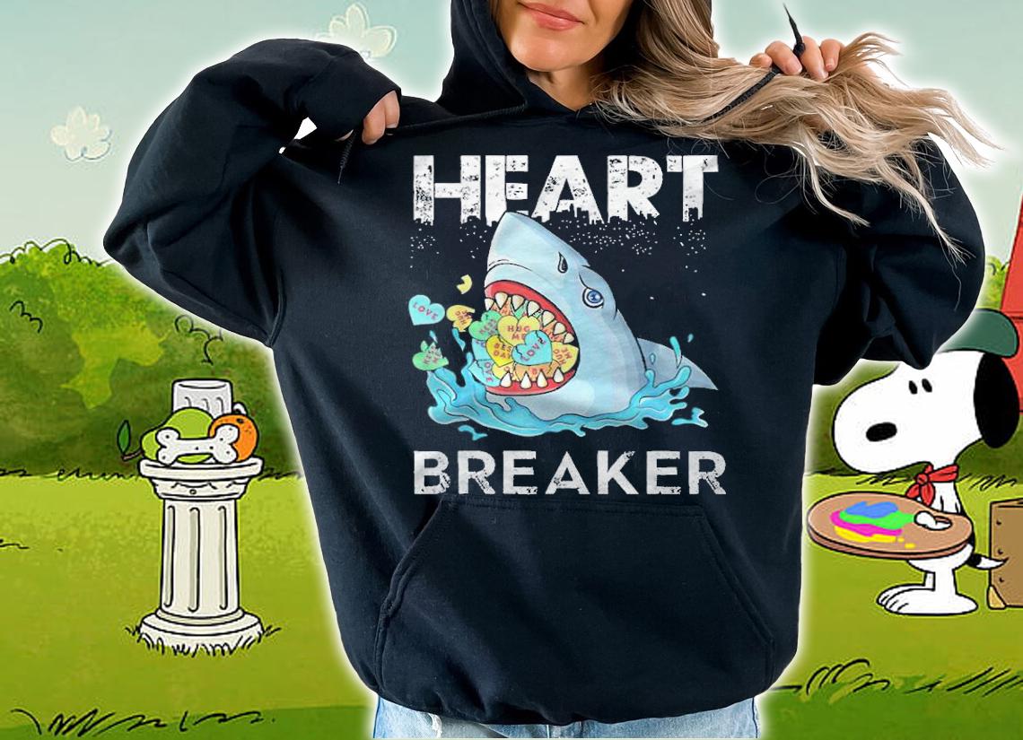 Funny Shark heart breaker 2022 T-shirt t-shirt hoodie