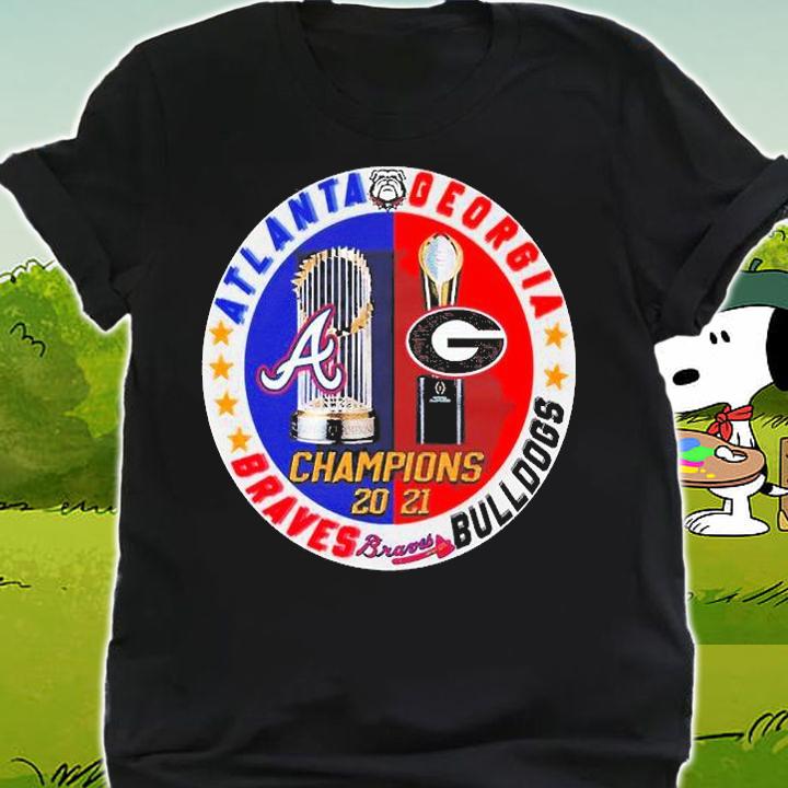 Georgia Bulldogs Vs Atlanta Braves Champions 2021 Logo T-Shirt t-shirt shirt