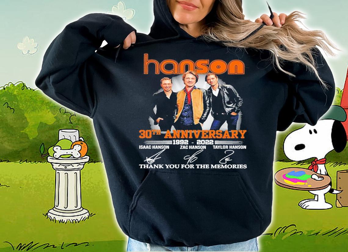 Hanson 30th Anniversary 1992 2022 Thank You For The Memories T-Shirt t-shirt hoodie