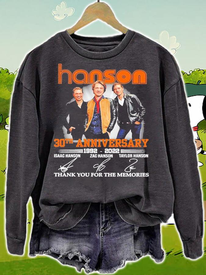 Hanson 30th Anniversary 1992 2022 Thank You For The Memories T-Shirt t-shirt sweatshirt