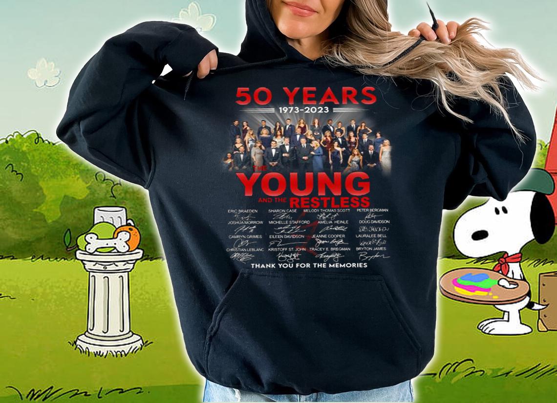 50 Years 1973-2023 The Young And The Restless Thank You For The Memories t-shirt hoodie