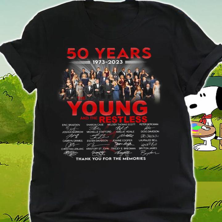 50 Years 1973-2023 The Young And The Restless Thank You For The Memories t-shirt shirt