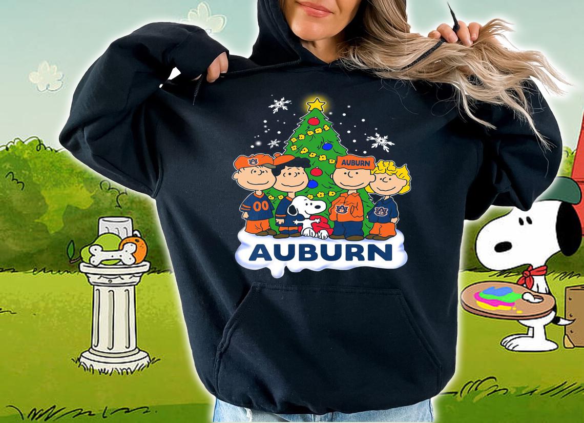 Auburn Peanuts Snoopy Auburn Tigers Christmas Tree t-shirt hoodie