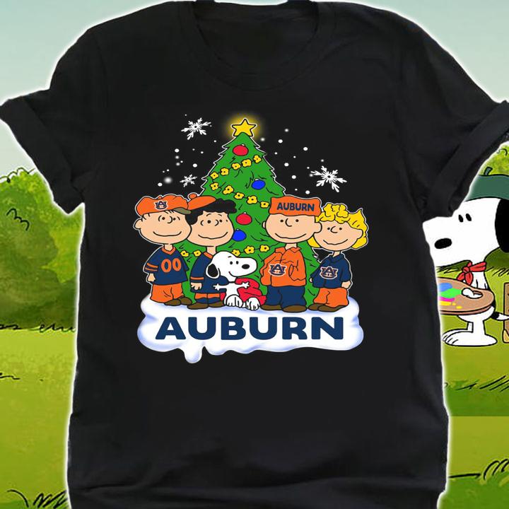 Auburn Peanuts Snoopy Auburn Tigers Christmas Tree t-shirt shirt