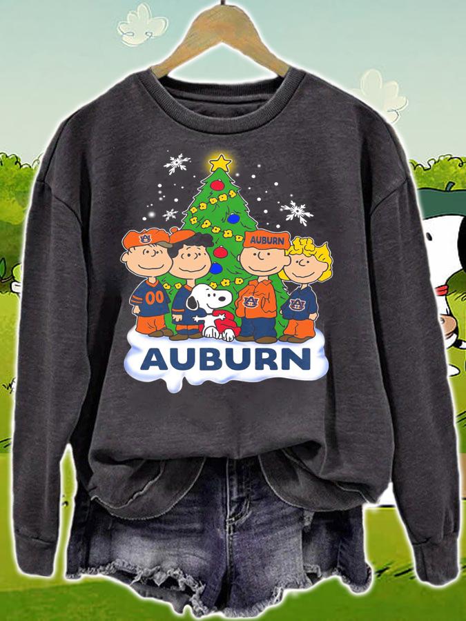 Auburn Peanuts Snoopy Auburn Tigers Christmas Tree t-shirt sweatshirt